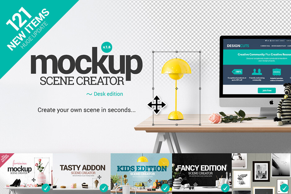 MOCKUP SCENE CREATOR – DESK EDITION