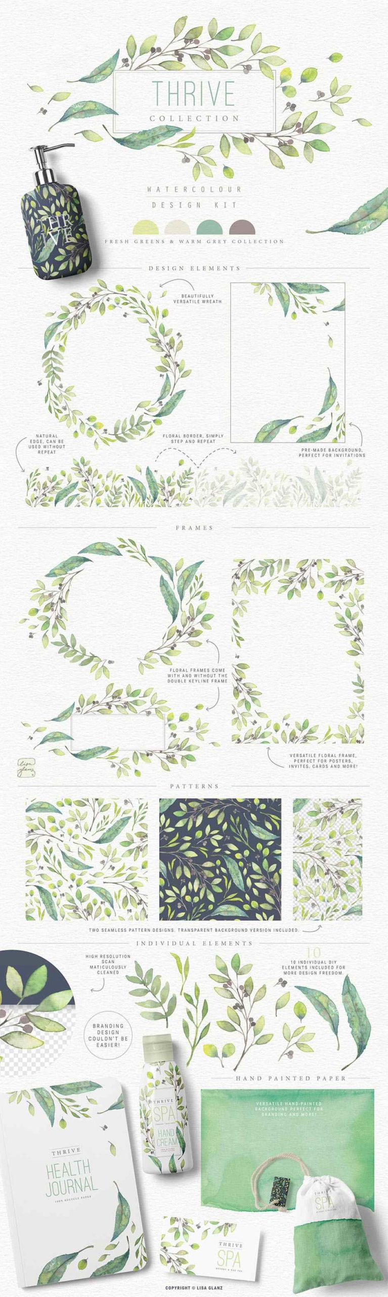 4 IN 1 ELEGANT WATERCOLOUR COLLECTIONS