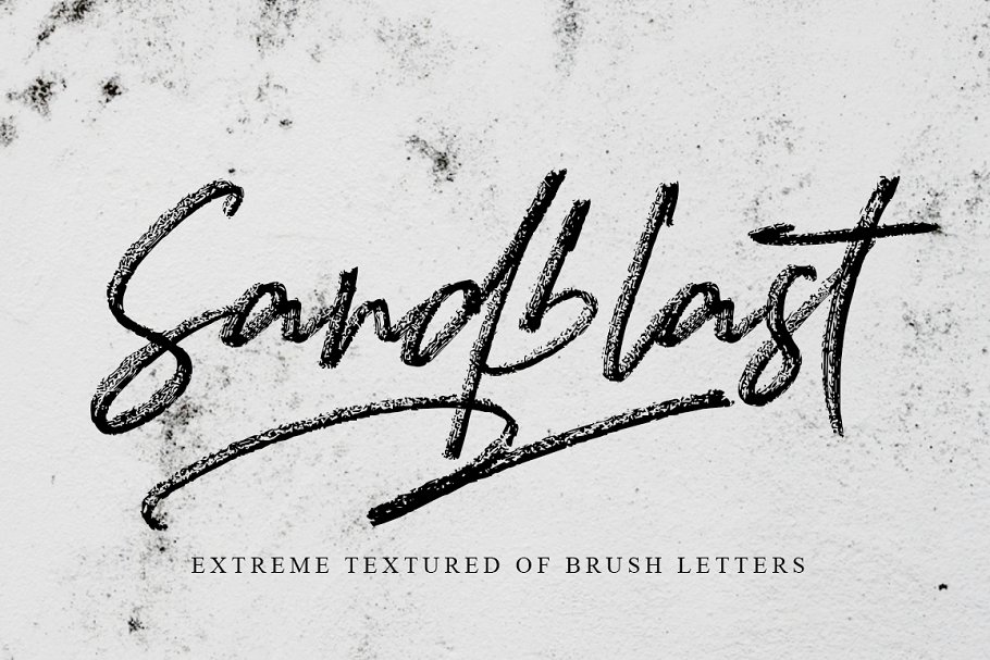 Sandblast Extreme Texture Brush Font