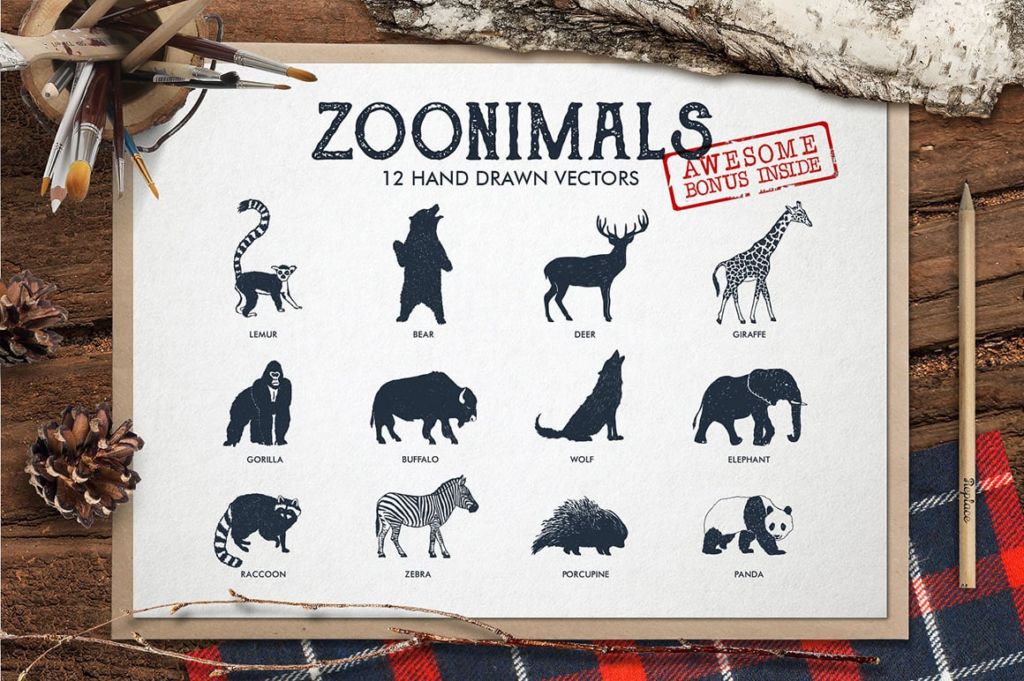 Zoonimals – 12 Hand Drawn Animals