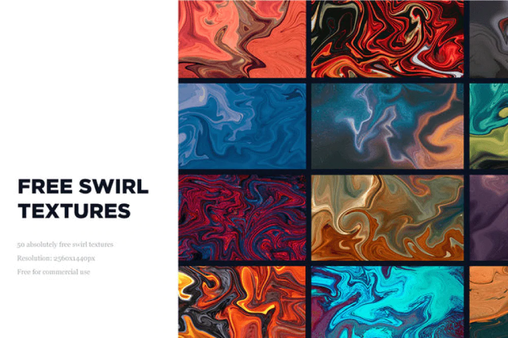 Free 50 Vibrant Swirl Textures Pack
