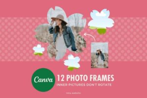 12 Cherry Blossom Photo Frames for Canva