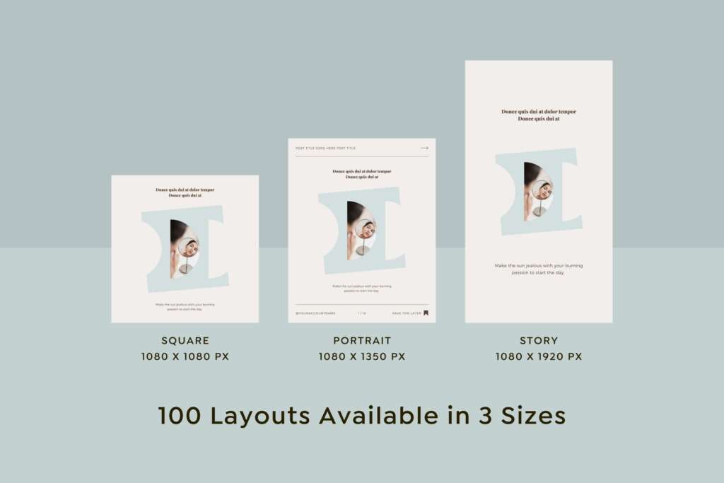 300 Instagram Template Canva Bundle - Carousel Post Portrait Story Reel Shorts Animated Social Media