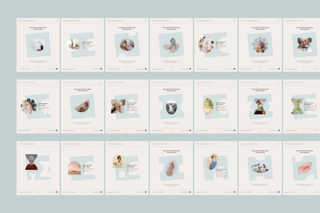 300 Instagram Template Canva Bundle - Carousel Post Portrait Story Reel Shorts Animated Social Media