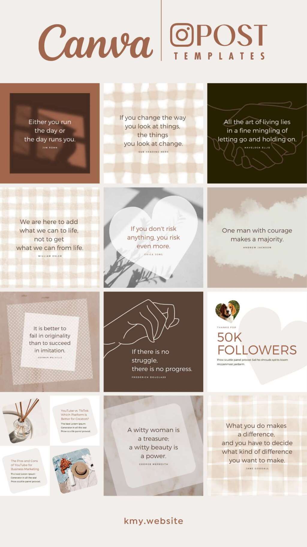 300 Instagram Templates Canva Post Story Hand | つくるデポ
