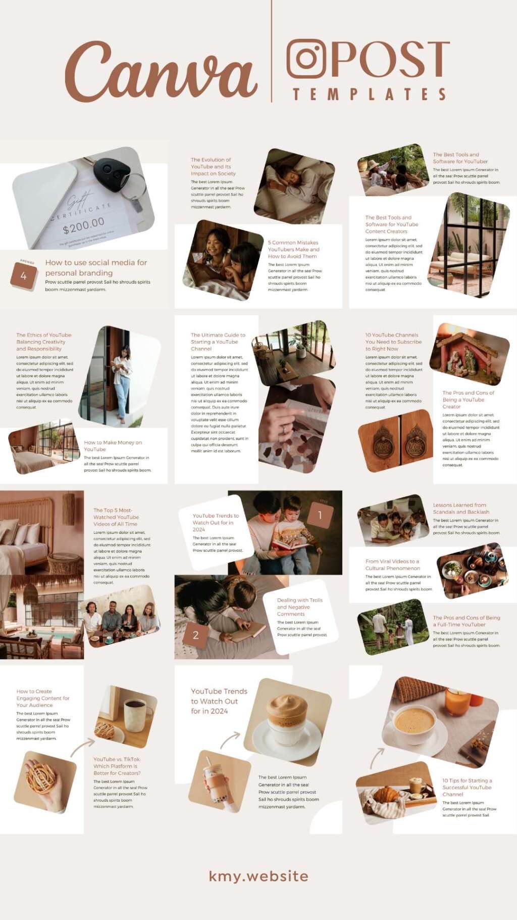 300 Instagram Templates Canva Post Story Hand | つくるデポ