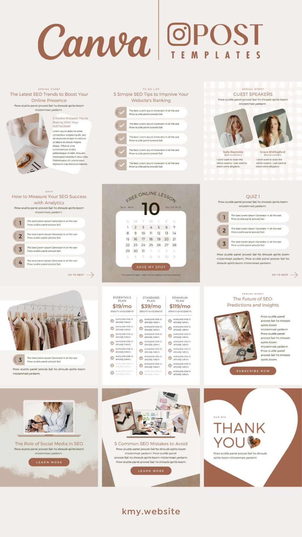 300 Instagram Templates Canva Post Story Hand | つくるデポ