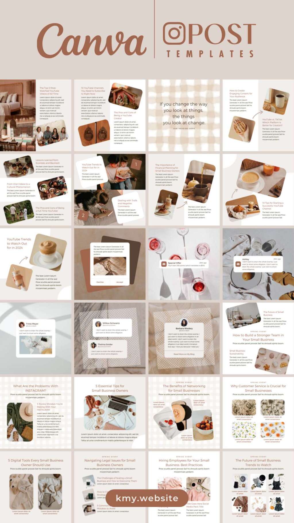300 Instagram Templates Canva Post Story Hand | つくるデポ
