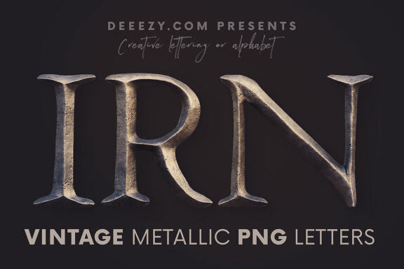 Vintage Metallic - Free 3D Lettering
