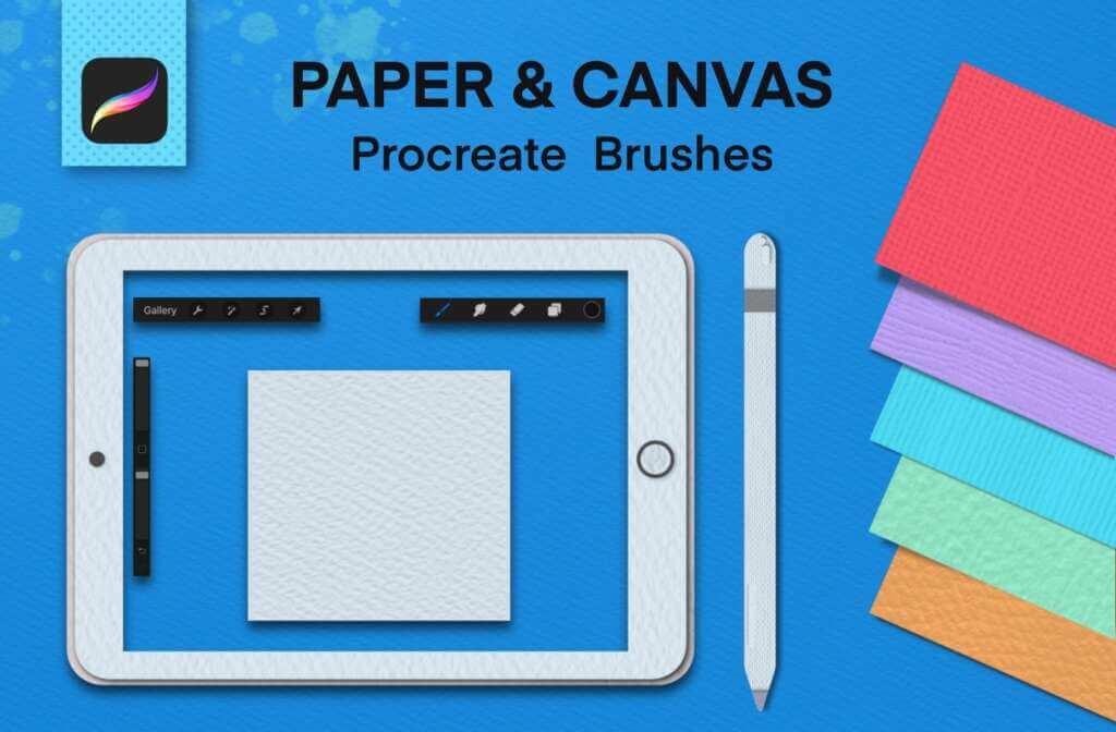 Procreate Paper & Canvas Brushes
