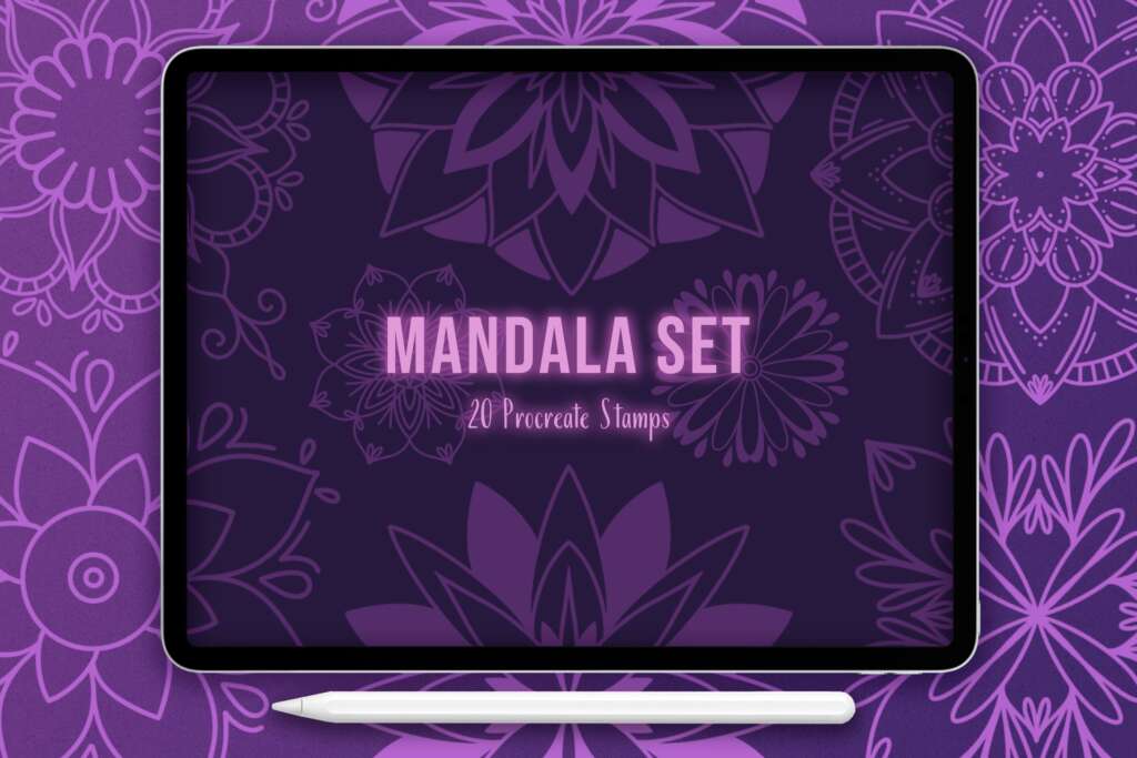 20 Procreate Mandala Stamp Brushes