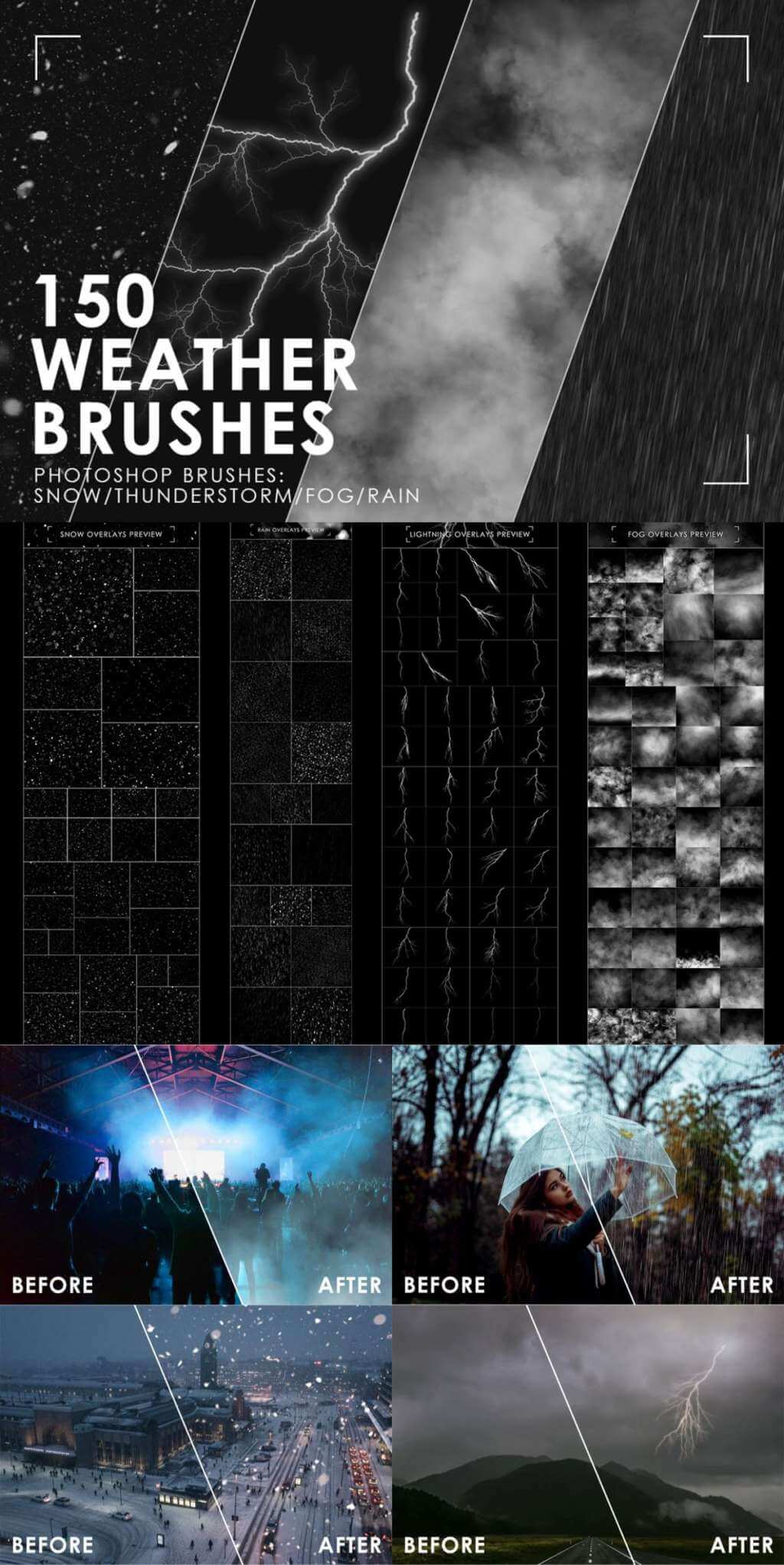 150 WEATHER PHOTOSHOP BRUSHES