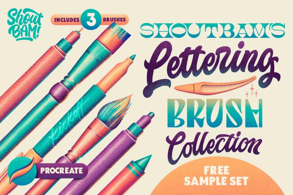 Shoutbam Lettering Brush Collection
