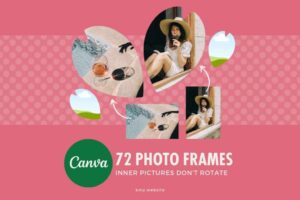 72 Petal Photo Frames for Canva