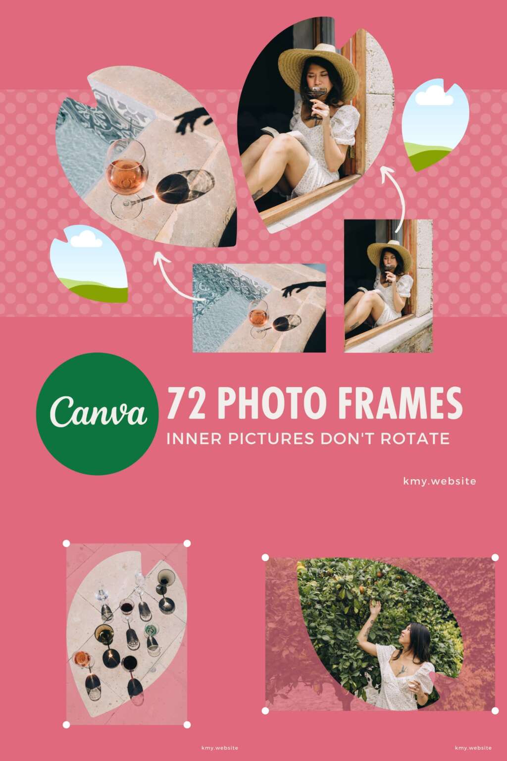 【無料サンプルあり】花びら型のCanva写真フレームセット つくるデポ
