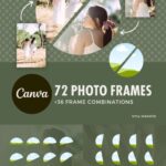72 Semicircle Photo Frames + 36 Combinations for Canva