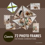 72 Right Triangle Photo Frames + 54 Combinations for Canva | つくるデポ