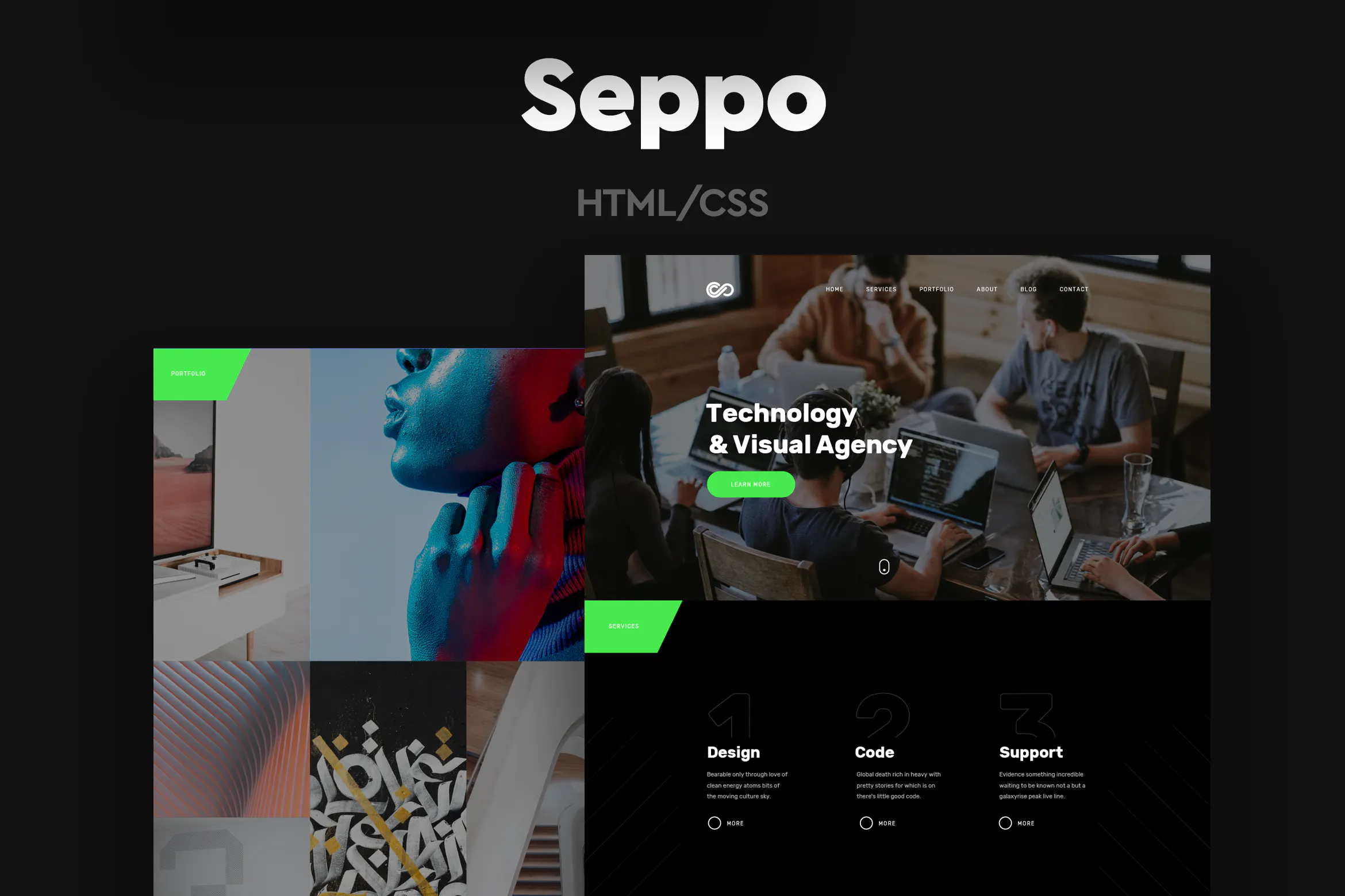 Seppo - Corporate One Page HTML Template
