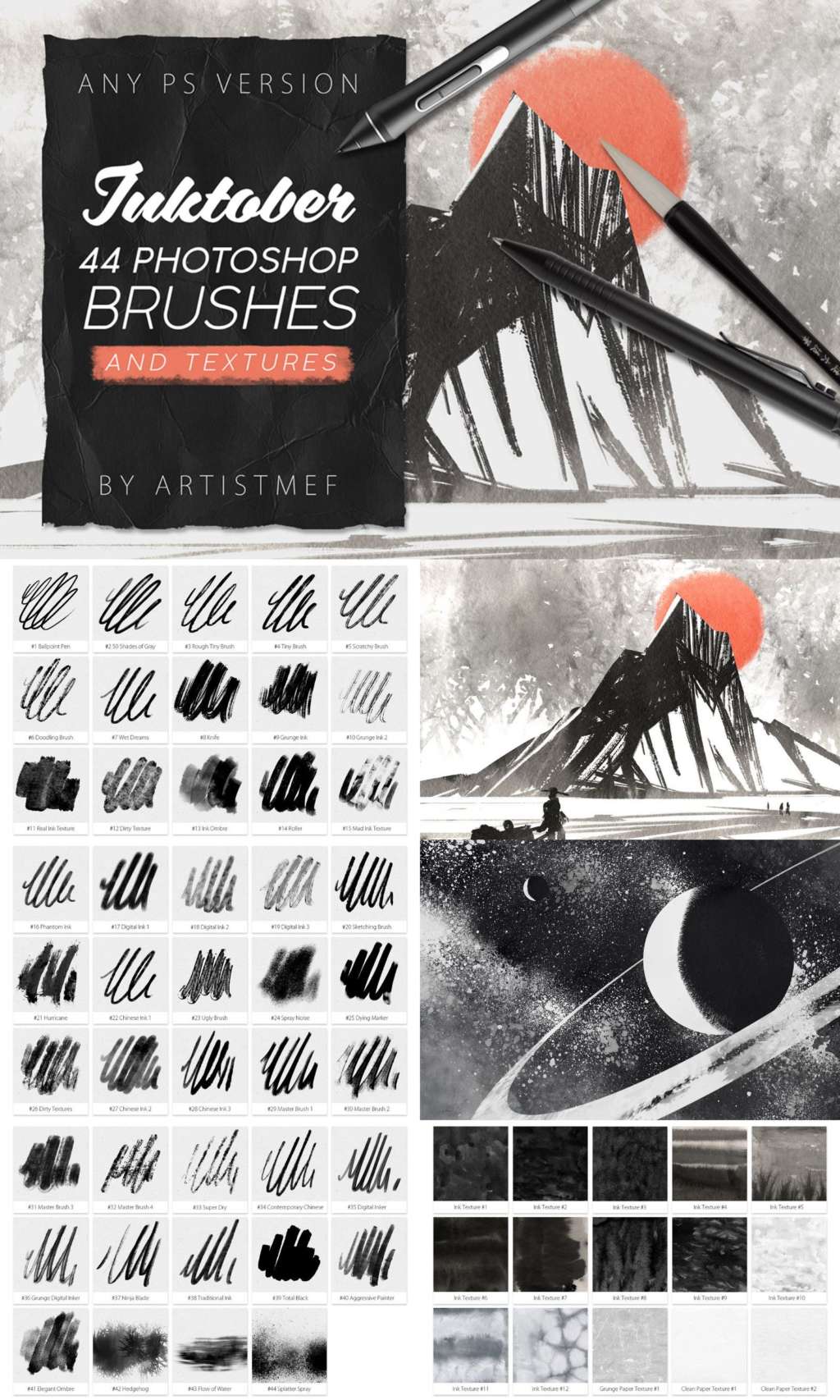 INKTOBER 2019 PHOTOSHOP BRUSHES