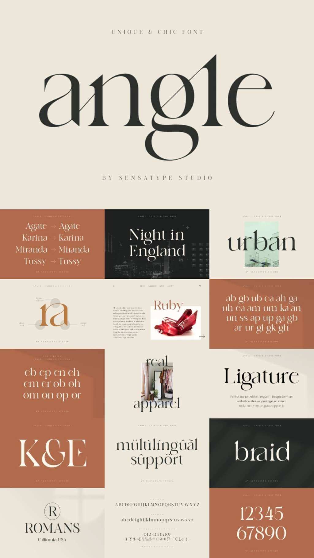 ANGLE – UNIQUE & CHIC FONT