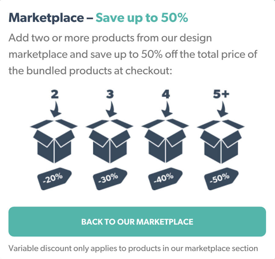 Marketplace – Save up to 50%