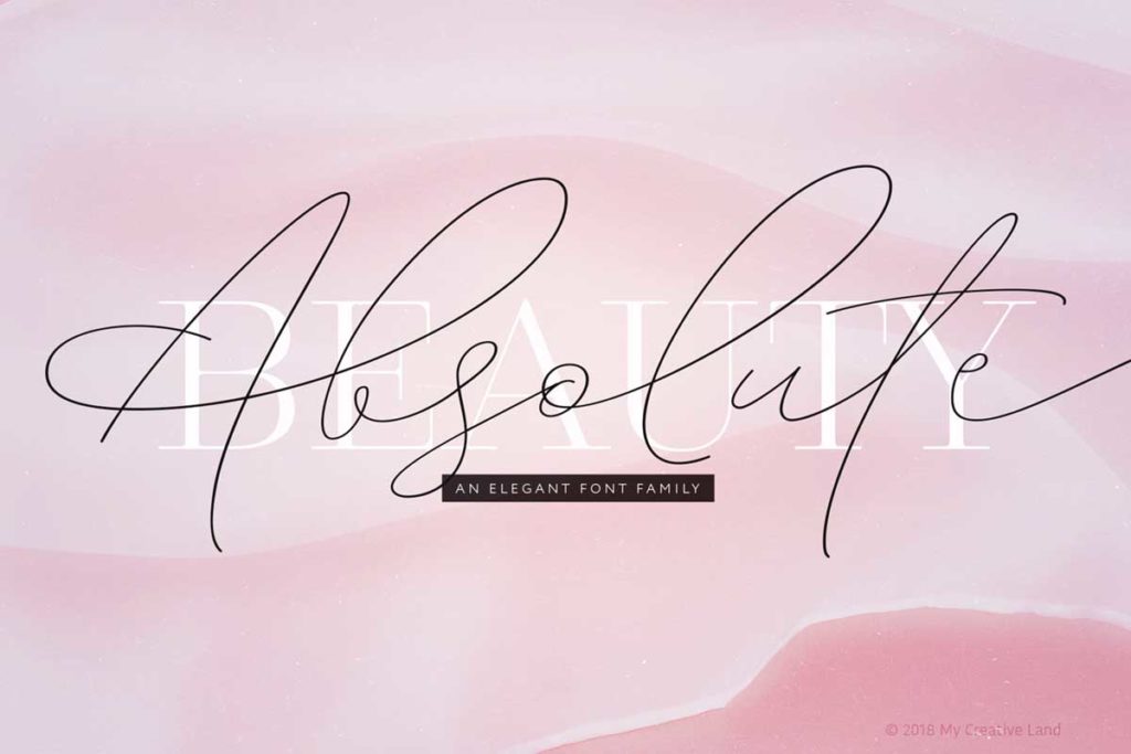 ABSOLUTE BEAUTY FONT FAMILY
