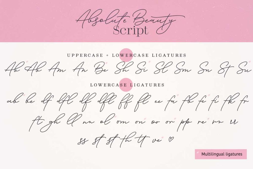 ABSOLUTE BEAUTY FONT FAMILY
