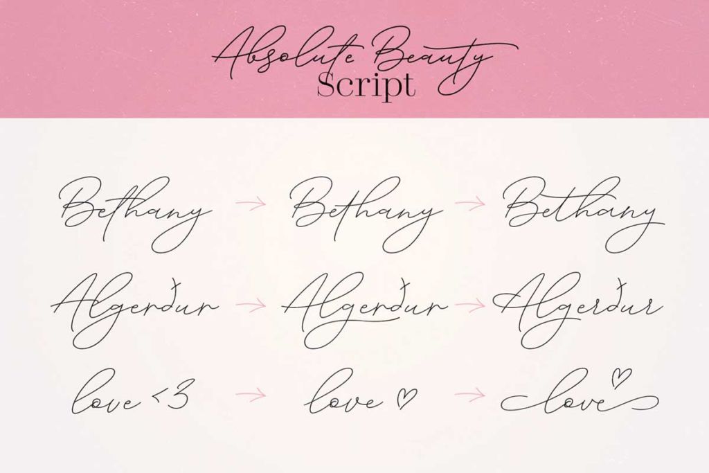 ABSOLUTE BEAUTY FONT FAMILY
