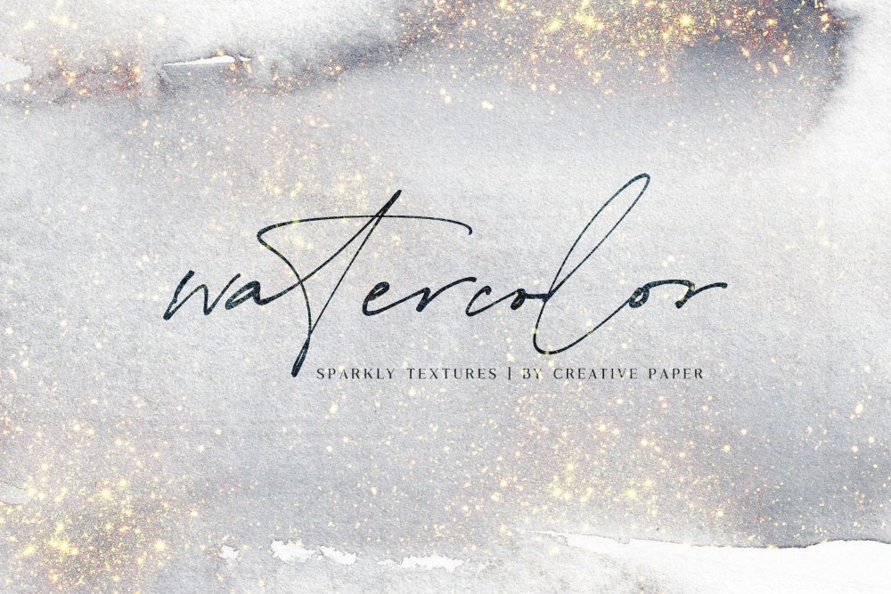 Abstract Watercolor Glitter Collection
