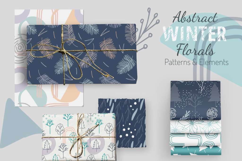 Abstract winter florals