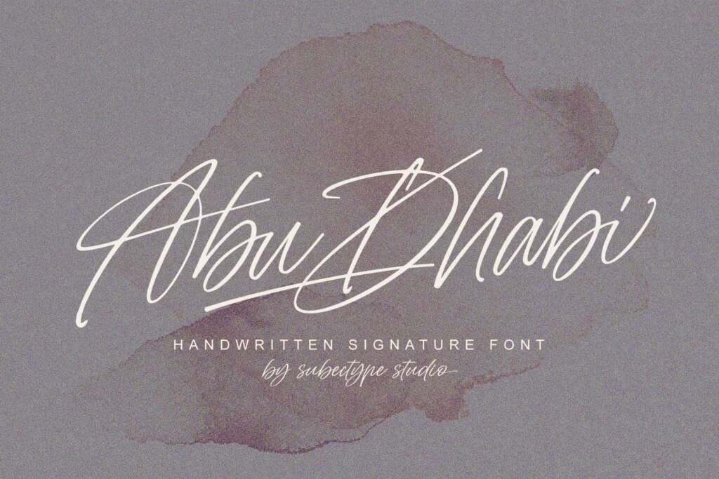 Abu Dhabi Signature Font
