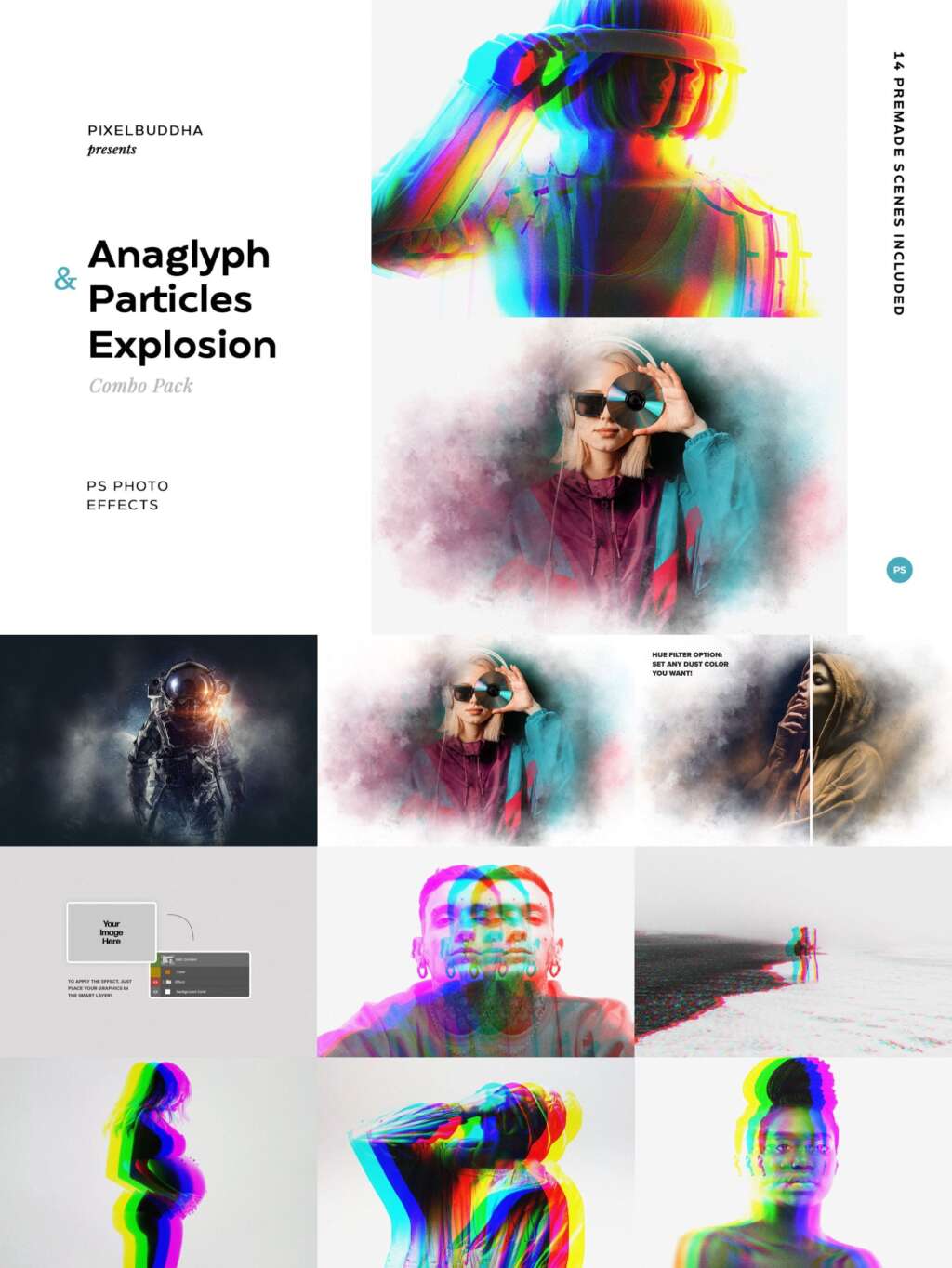 Anaglyph & Particles Explosion Combo Pack