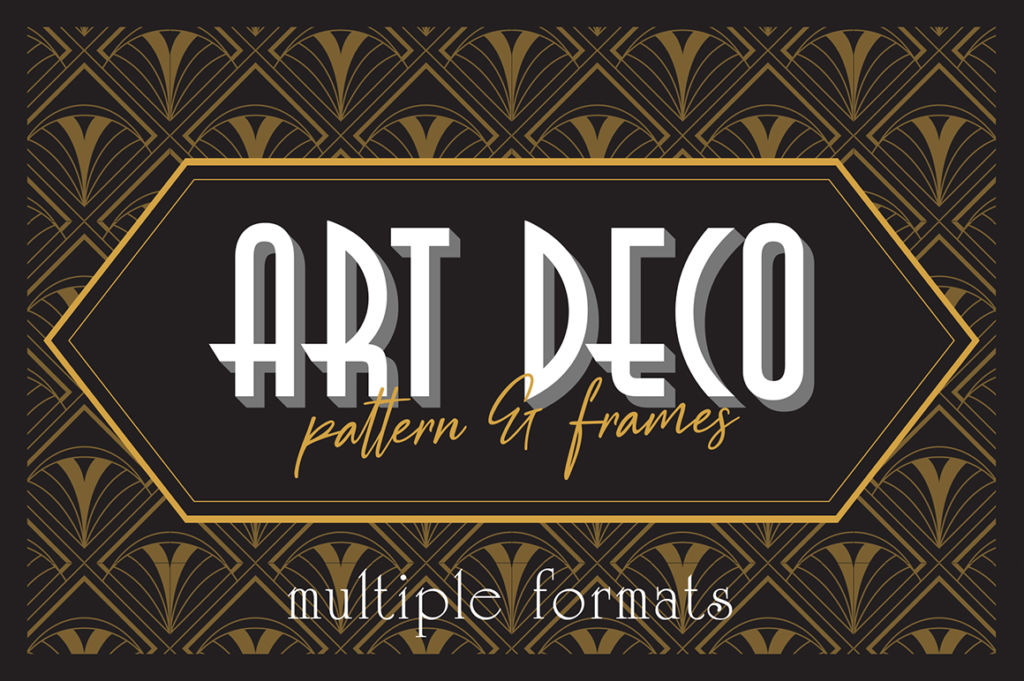ART DECO ELEGANT PATTERN & FRAMES