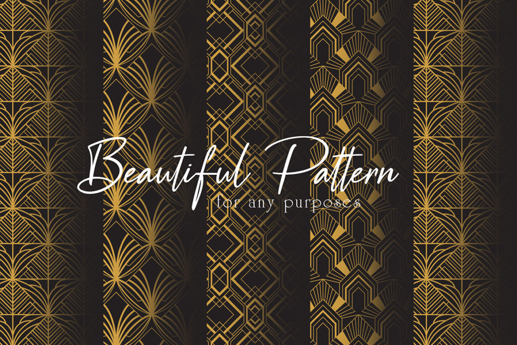 ART DECO ELEGANT PATTERN & FRAMES