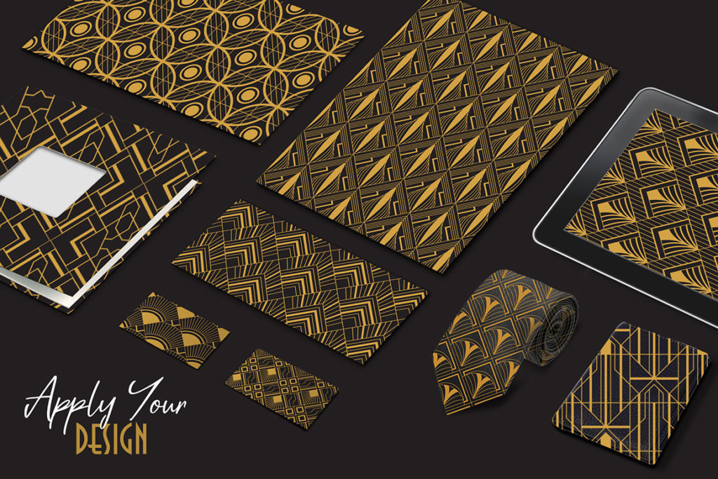 ART DECO ELEGANT PATTERN & FRAMES