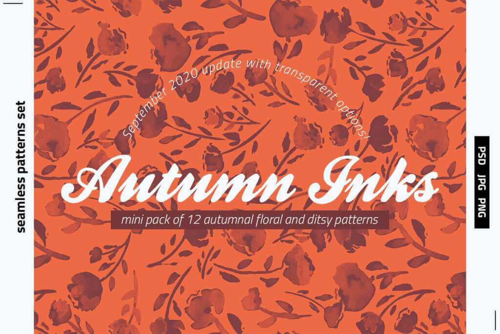 Autumn Inks Pattern Set
