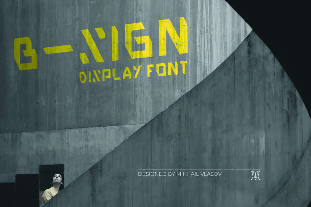 B-Sign - Free Industrial Display Font
