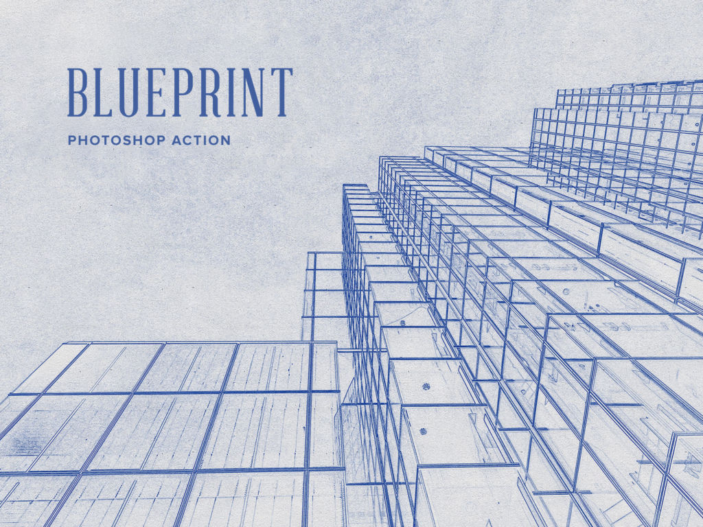 BLUEPRINT PHOTOSHOP ACTION