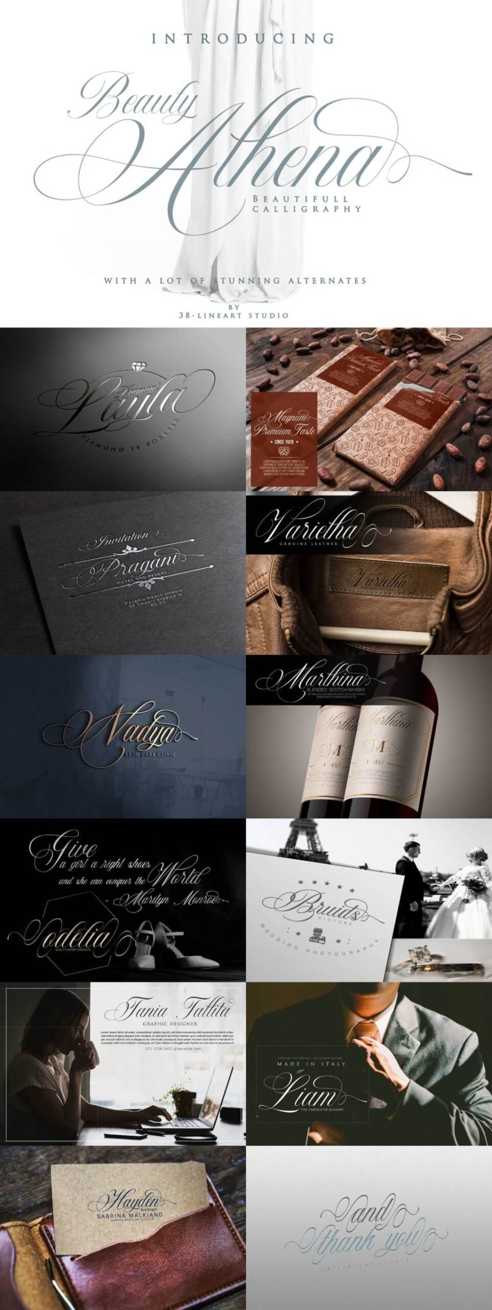 BEAUTY ATHENA – BEAUTIFUL CALLIGRAPHY FONT