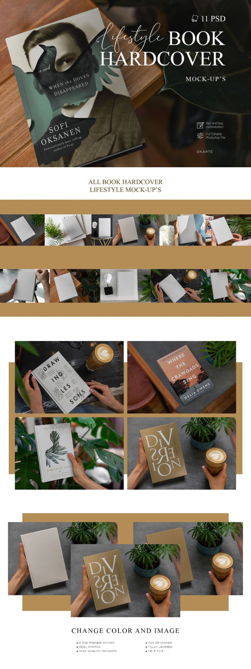 Book Hardcover Lifestyle Mock-Up