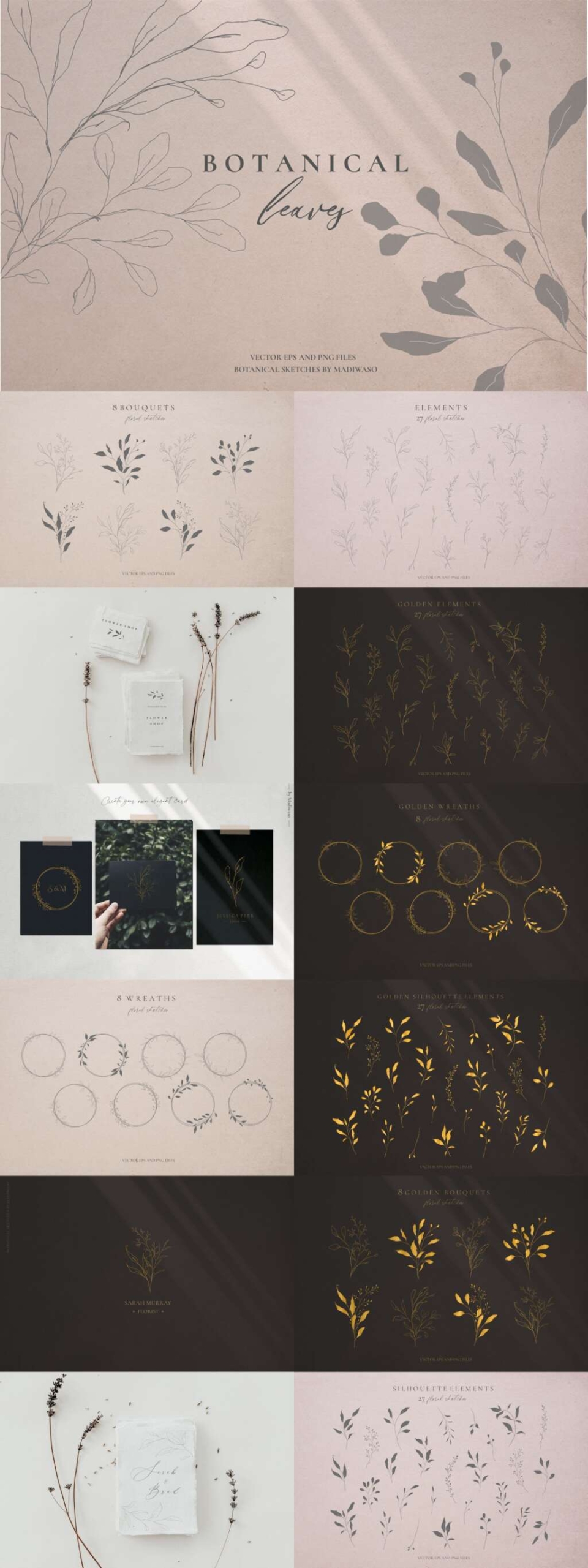 Botanical Leaves – Sketched Florals