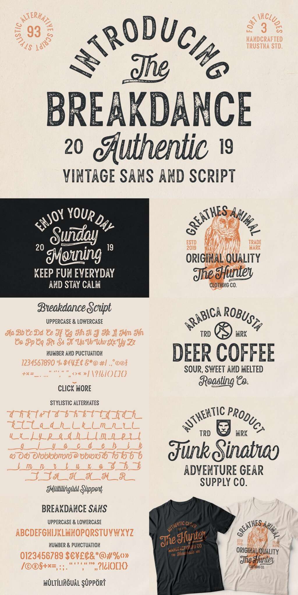 Breakdance Vintage Font Duo