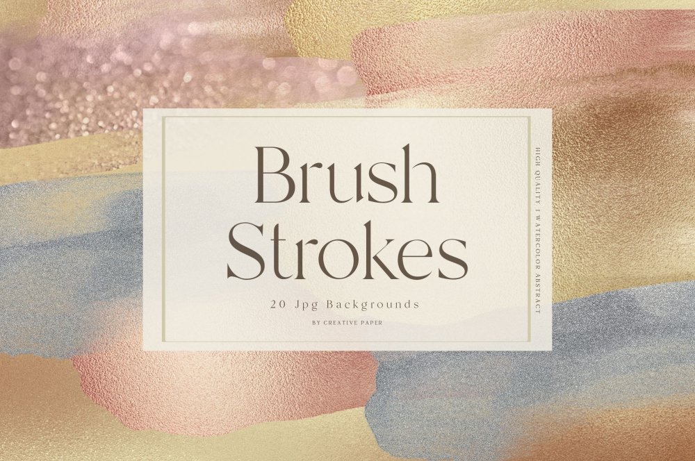 Brush Strokes – Rose Gold Backgrounds