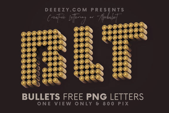 Bullets - Free 3D Lettering
