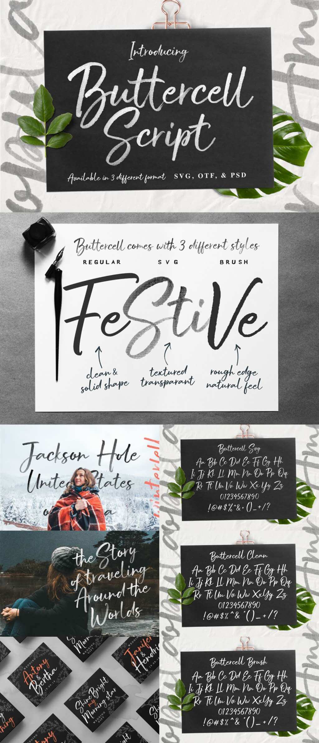 BUTTERCELL SVG BRUSH FONT