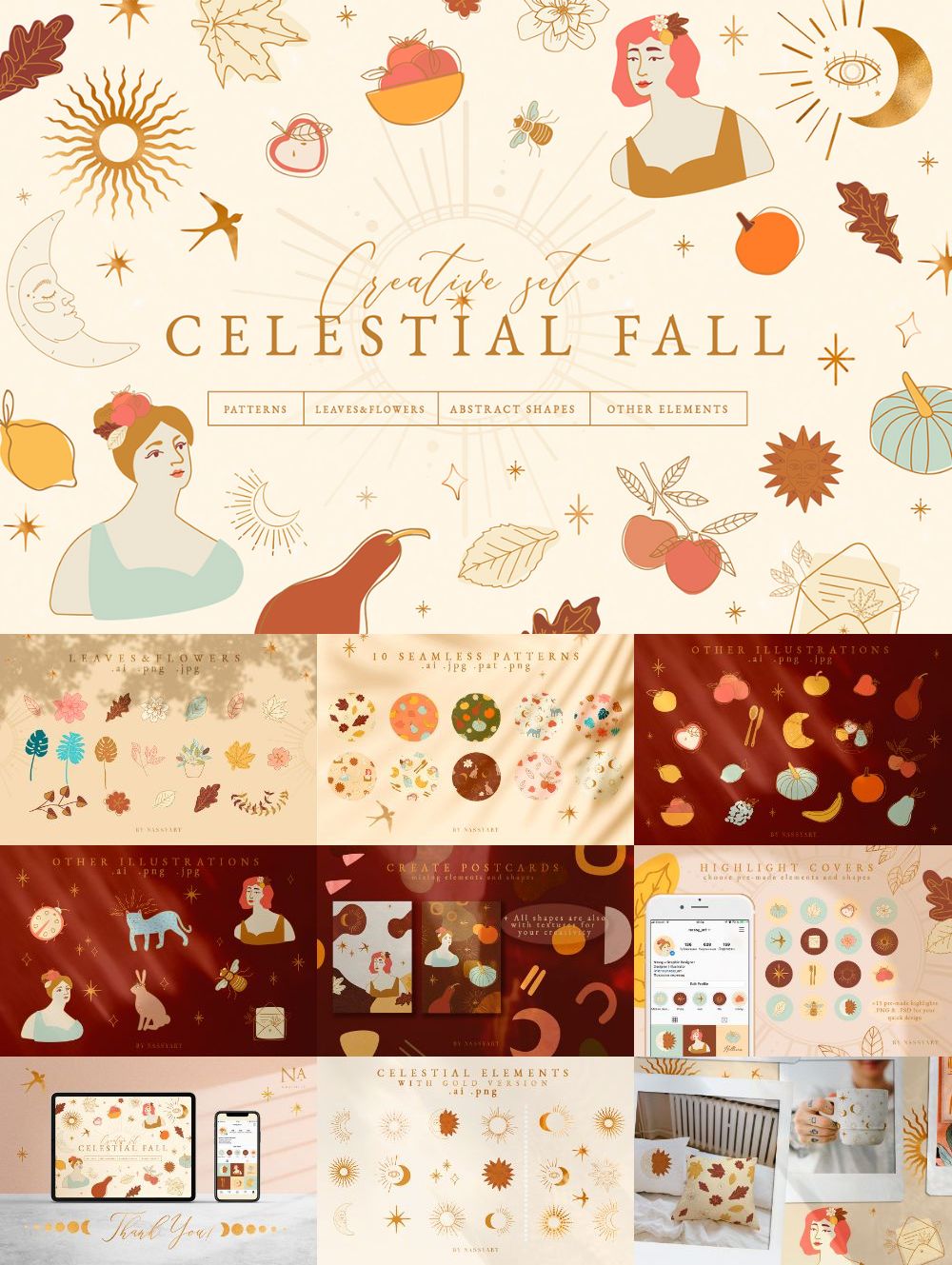 Celestial Fall Graphic Set