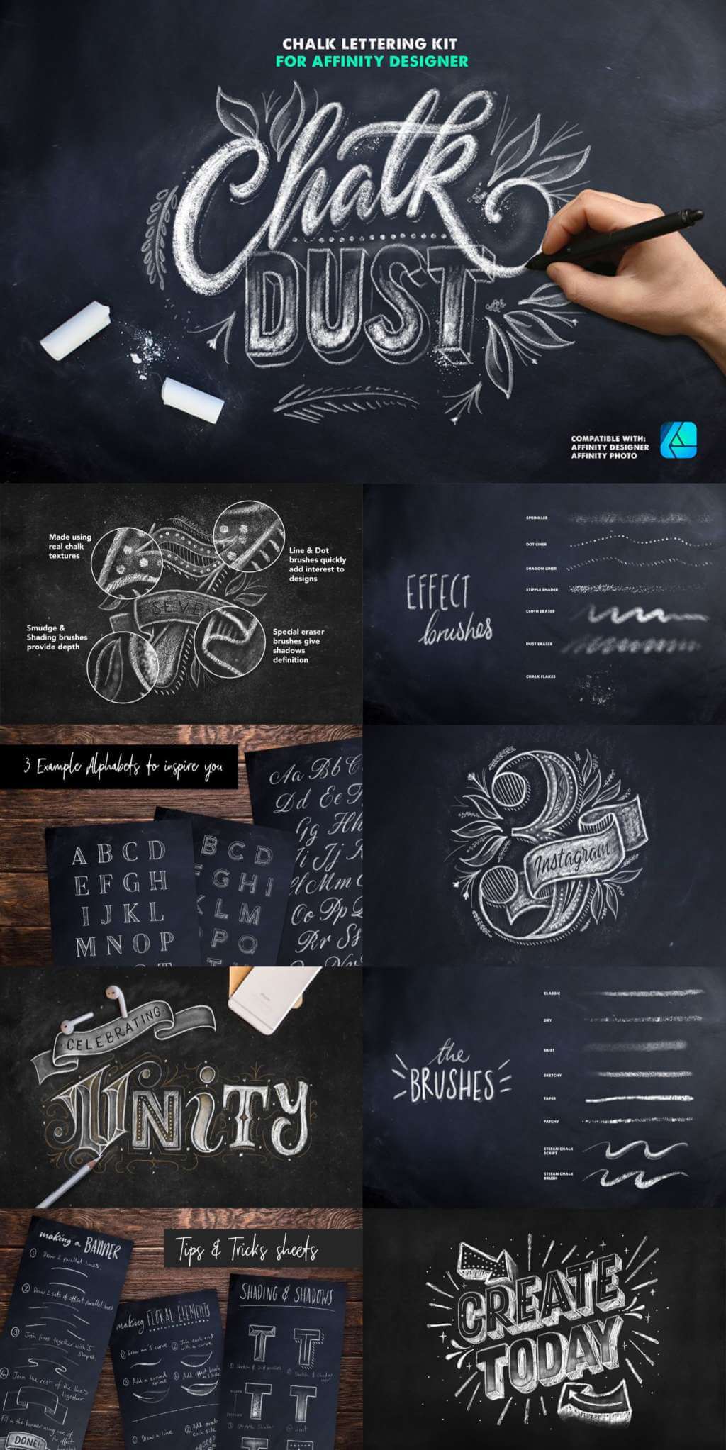 Chalk Dust - Procreate Lettering Kit - Ian Barnard