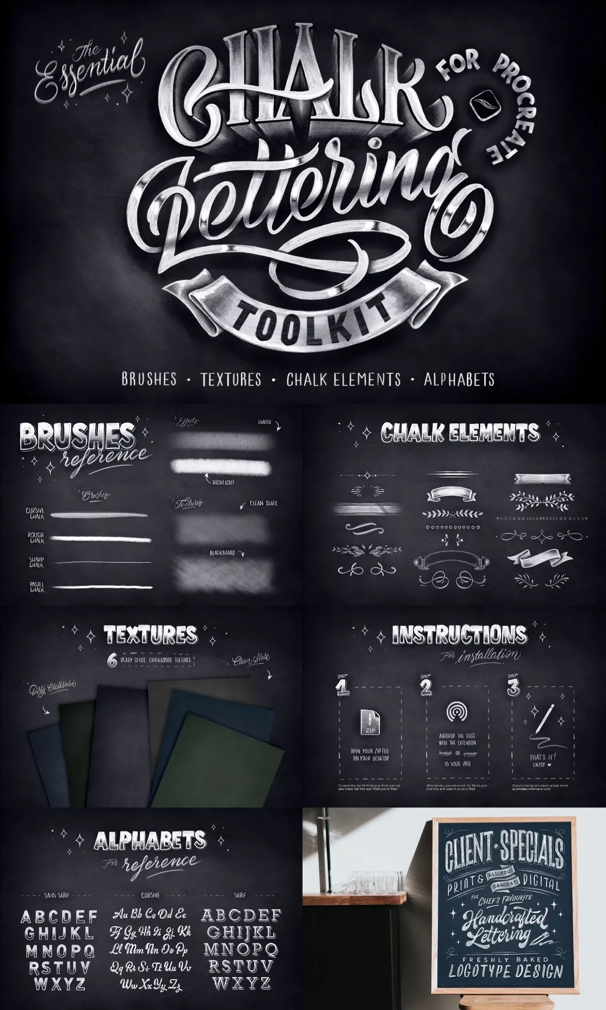 Chalk Lettering Toolkit for Procreate