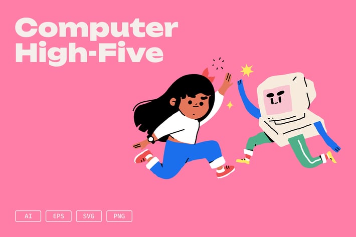 Computer High-Five

