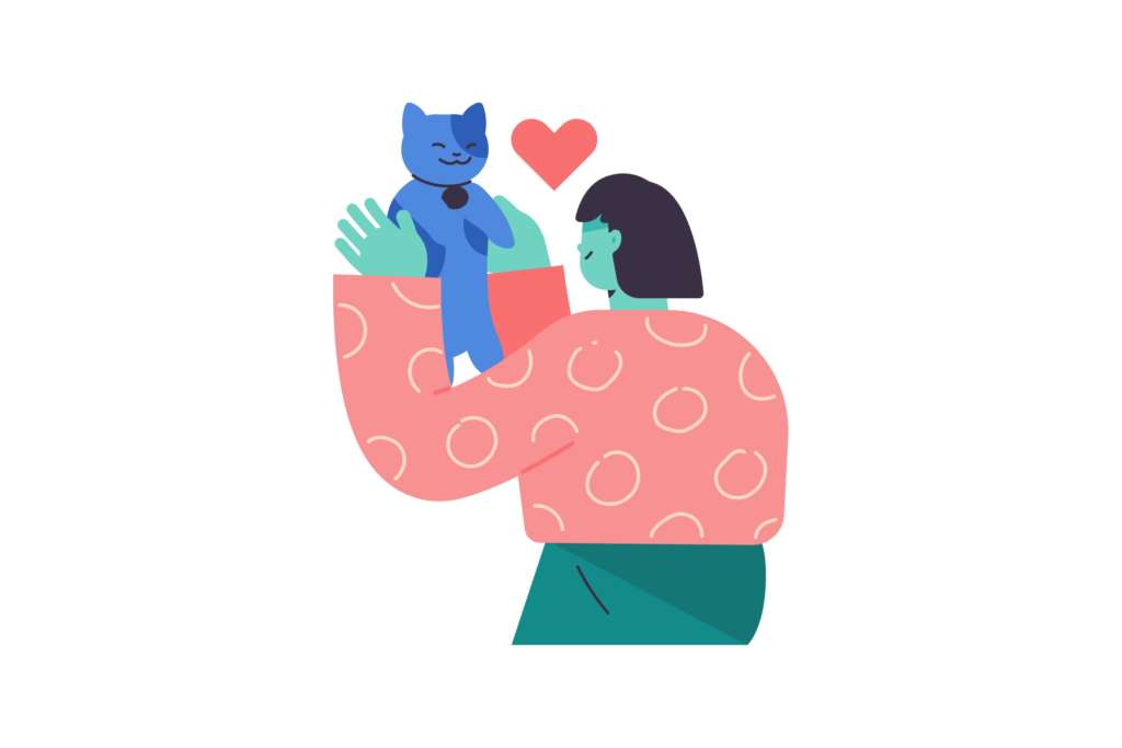 Pet Love Flat Illustration